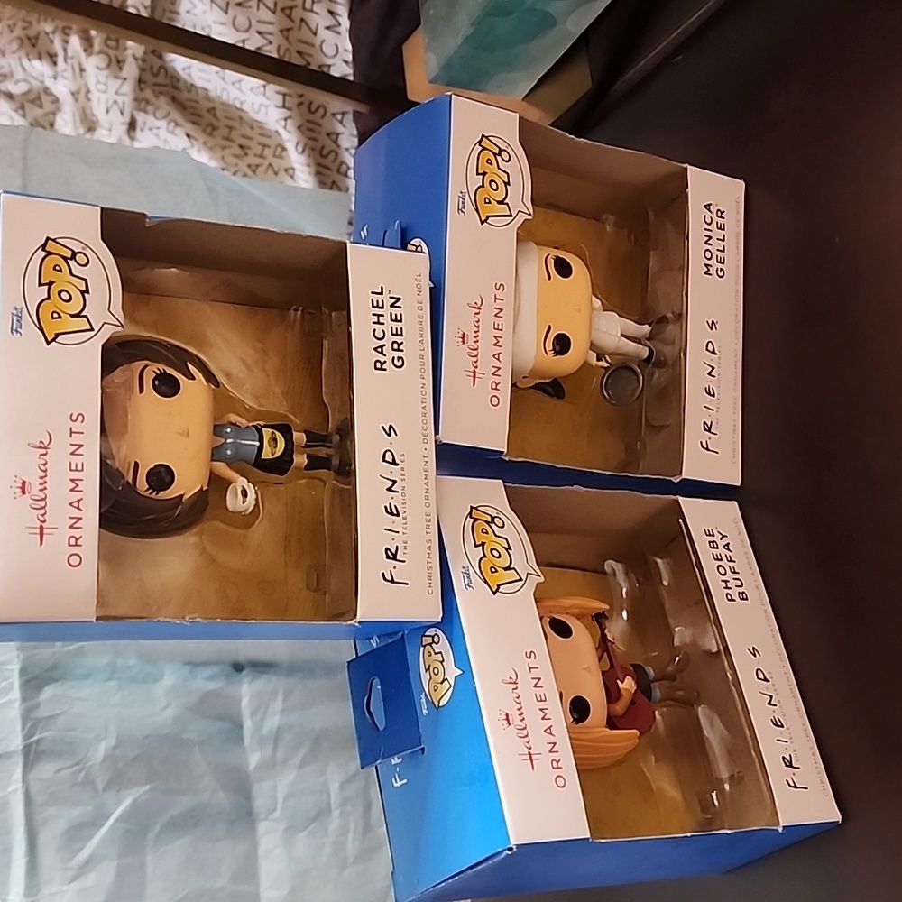 Friends Set 3 Hallmark Pop! Collab Friends Character Ornaments Set Nib